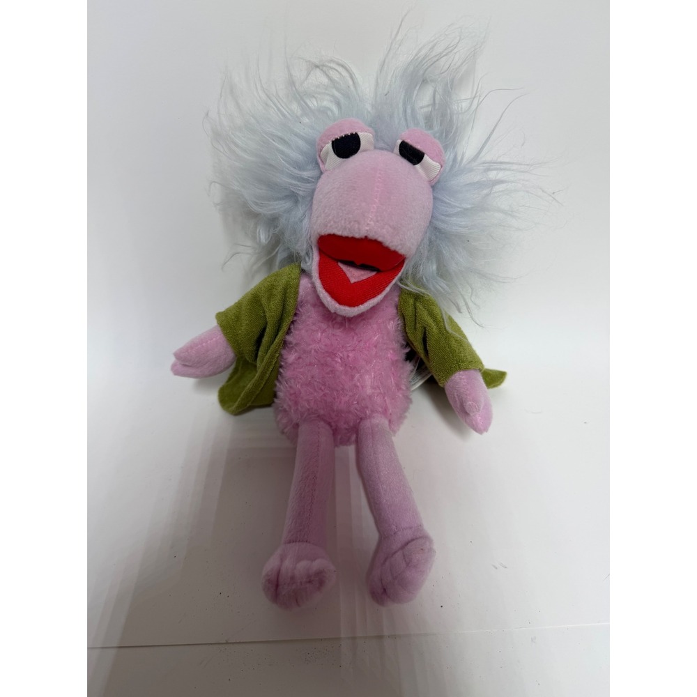 Jim Henson Fraggle Rock Mokey Fraggle Pink Plush Blue Hair Toy Factory 13"